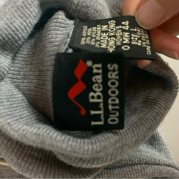 L.L Bean Womens Outdoor Sports Wool Blend Turtleneck Pullover Sweater Size Large - Picture 4 of 14